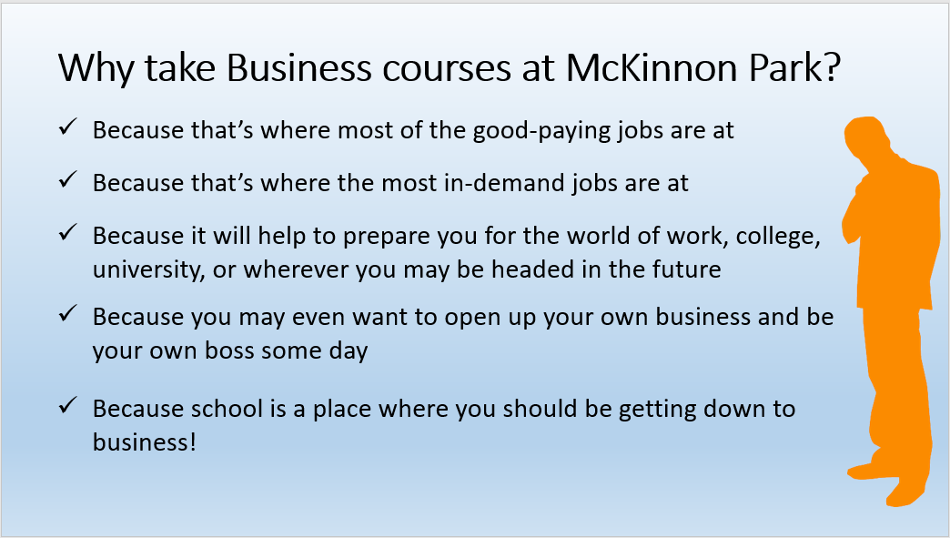 Why Take Business Courses at MPSS