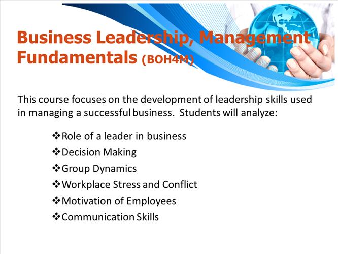 BOH4M Business Leadership