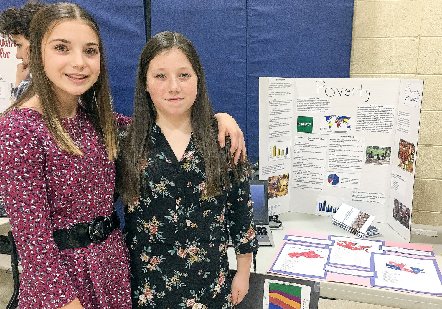 Jaida and Julia answered questions around the causes of childhood poverty around the world.