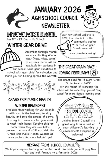 School Council January Newsletter