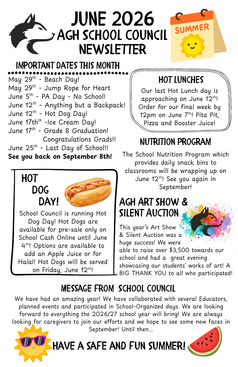 School Council June Newsletter School Council June Newsletter