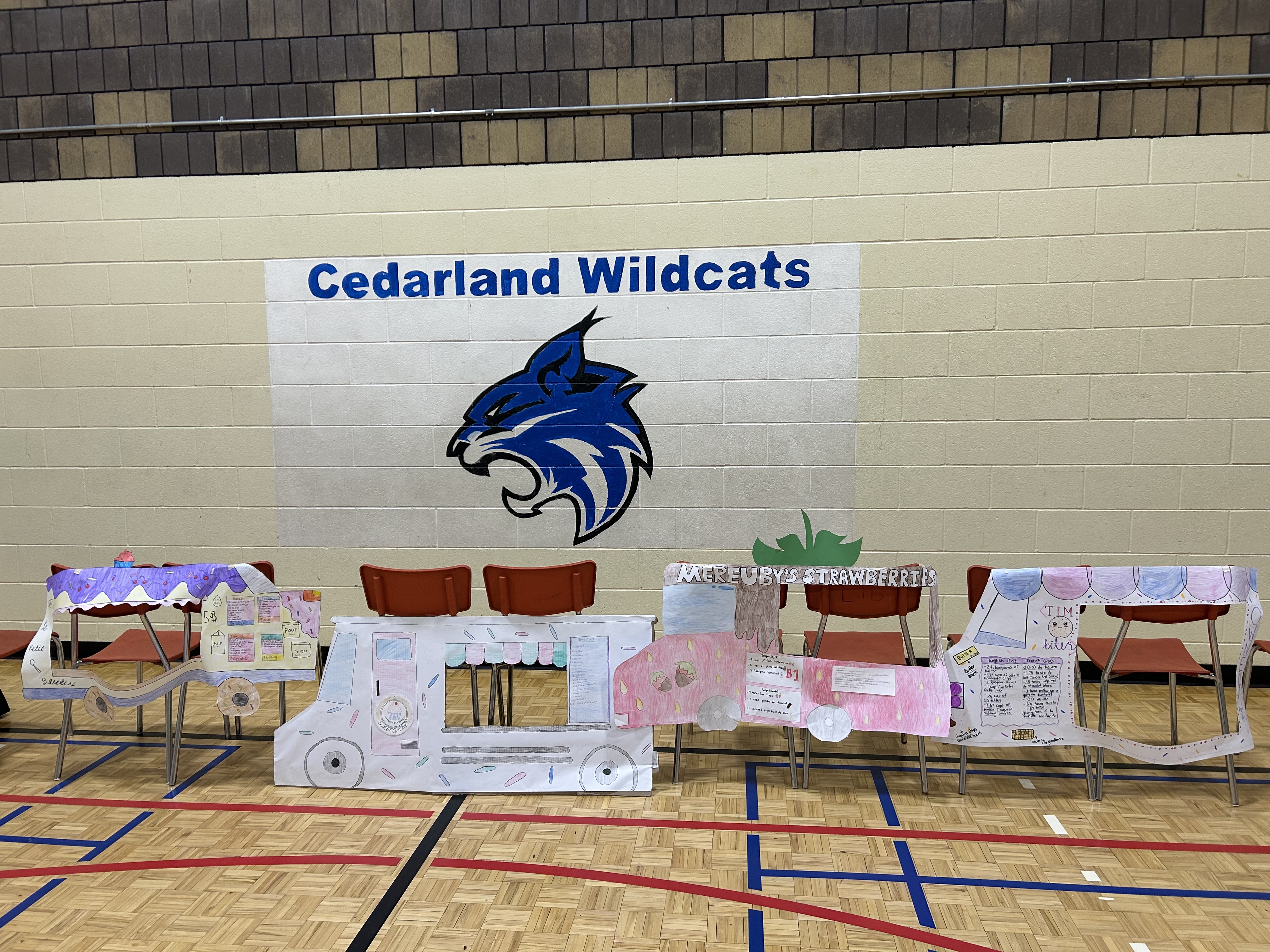 A few of the food trucks that were created by students