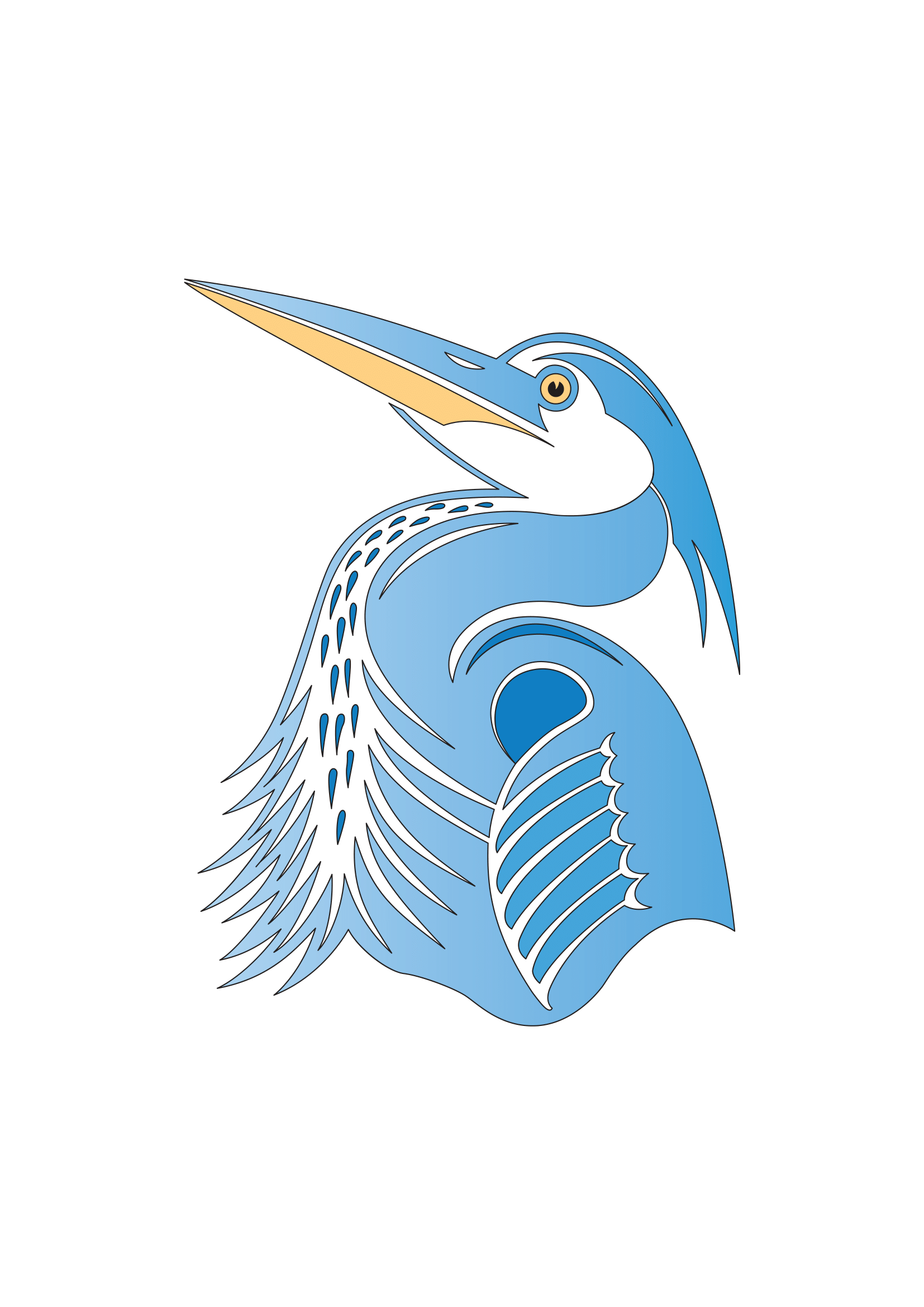 Indigenous artist Raymond Skye's Heron