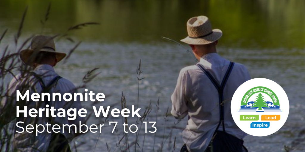 Mennonite men fishing. Mennonite Heritage Week on September 7 to 13, 2026.