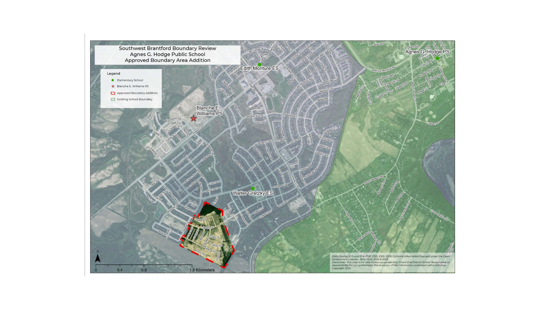 Agnes G. Hodge Public School Approved Boundary Area Addition