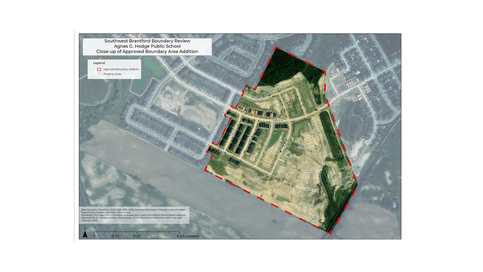 Agnes G. Hodge Public School Clos-up of Approved Boundary Area Addition