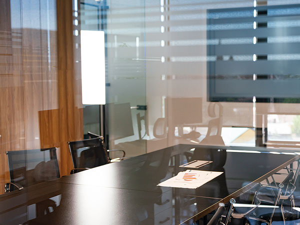 An empty board room