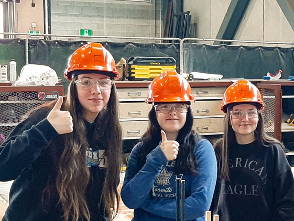 Students in hardhats