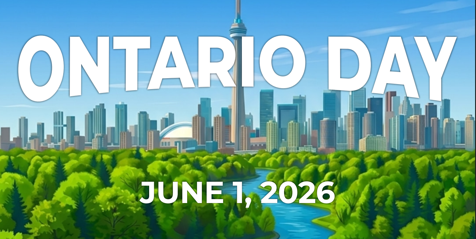 Map with Ontario Flag pin in Lake Ontario