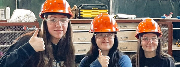 Students in hardhats