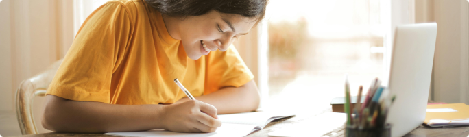 a student is studying