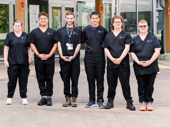 Group of students at hospital