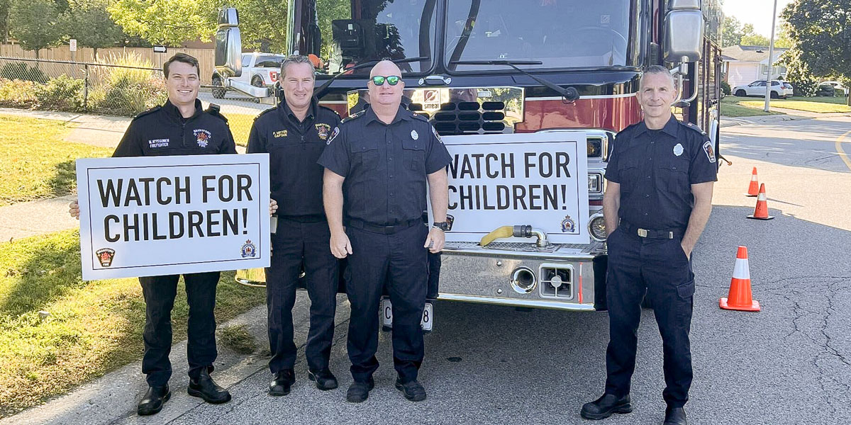 Brantford Police and Fire teamed up on Tuesday at Grand Erie schools to ensure safety.