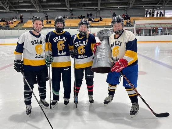 DDSS held its annual Students vs. Teachers hockey game at the Delhi Community Arena Dec. 19.