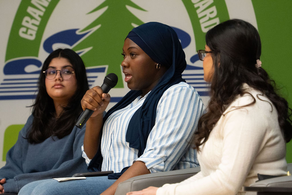 Student panel at Celebrating Women in Grand Erie event