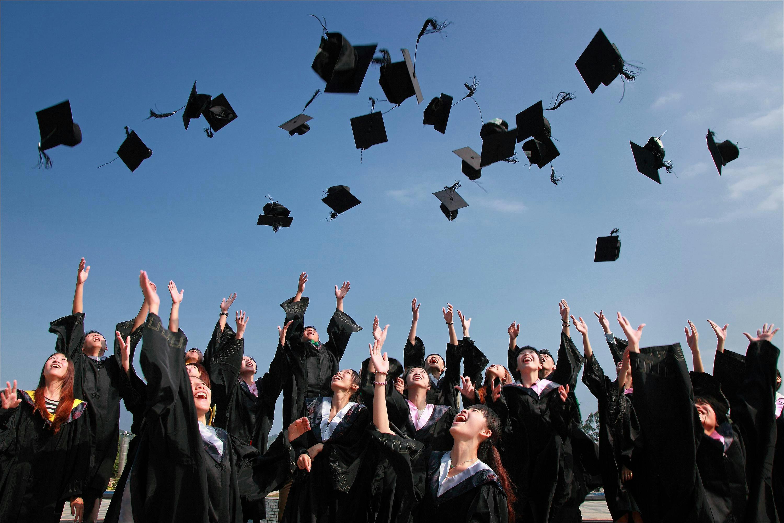 students on graduation