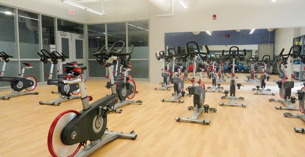 Exercise bikes at the Gretzky Centre