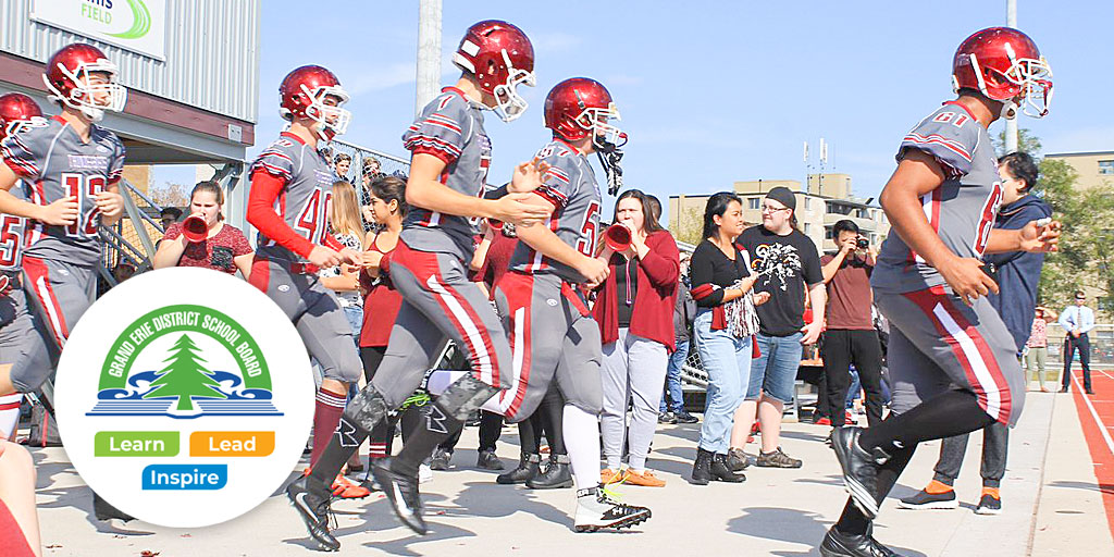 Students getting ready to play football