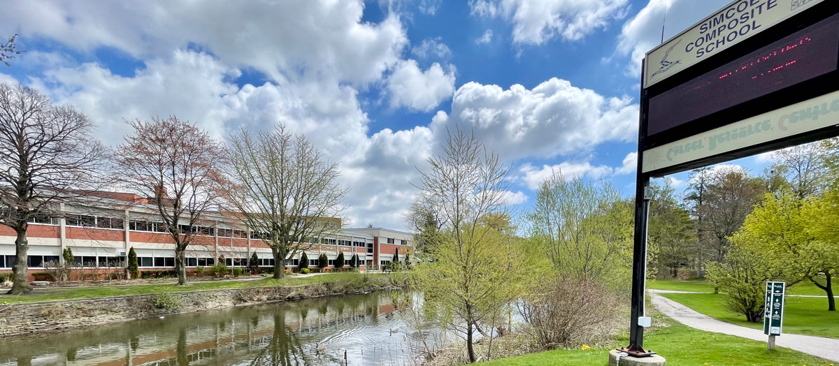 Simcoe composite school in the background