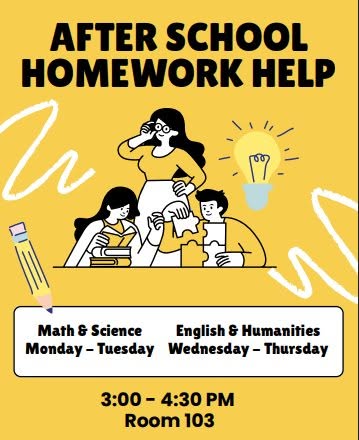 Homework Help information poster