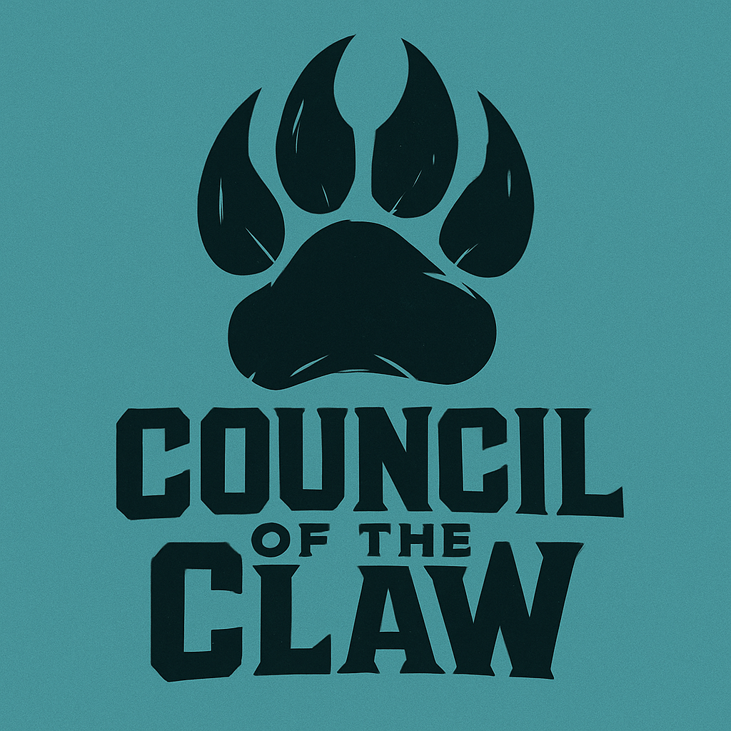 logo for Council of the Claw with a panther's paw