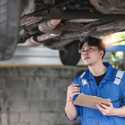 Picture1 Student working on car